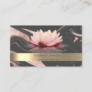 Professioneller Lotus-Goldstreifen-Yoga-Lehrer Visitenkarte