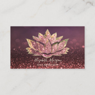 Professioneller Lotus Yoga Instructor Bokeh Visitenkarte