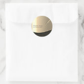 Professioneller Luxus Gold Füller Notar  Runder Aufkleber (Tasche)