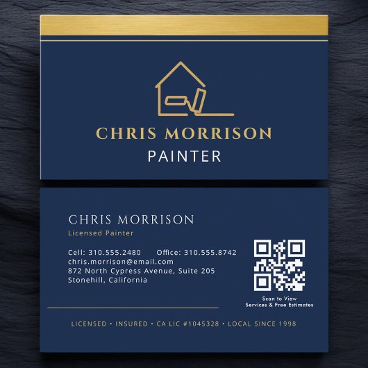 Professioneller Maler-QR-Code Visitenkarte