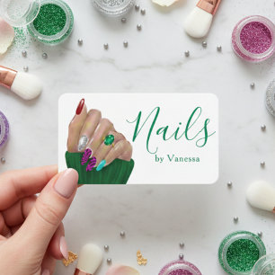 Professioneller Maniküre-Nageldesigner Stylist Visitenkarte