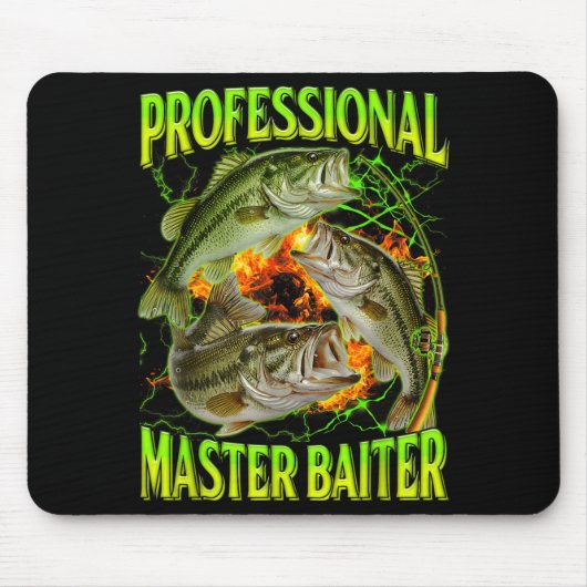 Professioneller Meister-Köder lustiger Angelmeme Mousepad (Vorne)