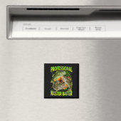 Professioneller Meister-Köder lustiger Angler-Meme Magnet (In Situ (Geschirrspüler))
