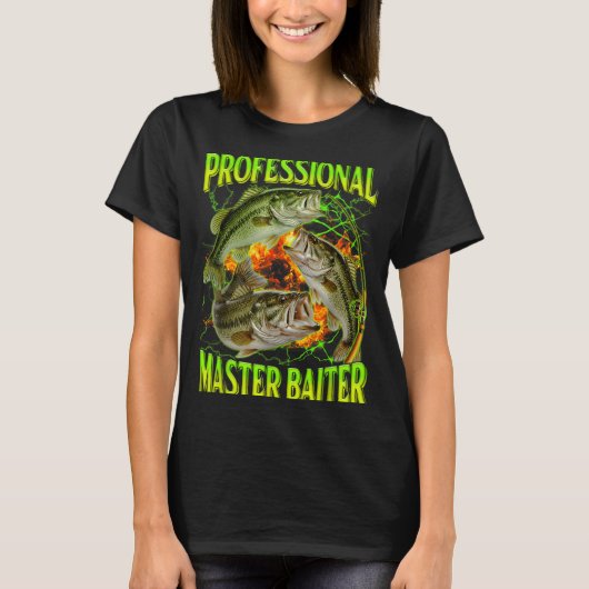 Professioneller Meisterköder lustiger Angelmeme T-Shirt (Vorderseite)