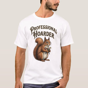 Professioneller Messi-Funny Vintage-Eichhörnchen T-Shirt