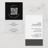 Professioneller minimaler QR-Code scannbarer Promo Visitenkarte (Vorne/Hinten)