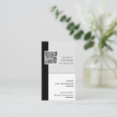 Professioneller minimaler QR-Code scannbarer Promo Visitenkarte (Stehend Vorderseite)