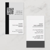 Professioneller minimaler QR-Code scannbarer Promo Visitenkarte (Vorne/Hinten)