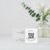 Professioneller minimaler QR-Code scannbarer Promo Visitenkarte (Stehend Vorderseite)