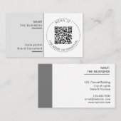 Professioneller minimaler QR-Code scannbarer Promo Visitenkarte (Vorne/Hinten)