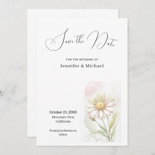 Professioneller Minimalist Modern Schlicht Einfach Einladung (Vorne/Hinten)