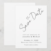 Professioneller minimalist schlichter moderner Sti Save The Date (Vorne/Hinten)