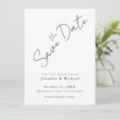 Professioneller minimalist schlichter moderner Sti Save The Date (Stehend Vorderseite)