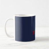 Professioneller minimalistischer moderner blauer r kaffeetasse (Links)