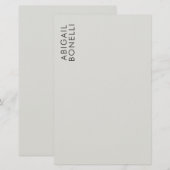 Professioneller minimalistischer moderner einfache briefpapier (Vorne/Hinten)