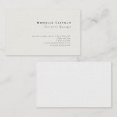 Professioneller minimalistischer moderner einfache visitenkarte (Vorne/Hinten)
