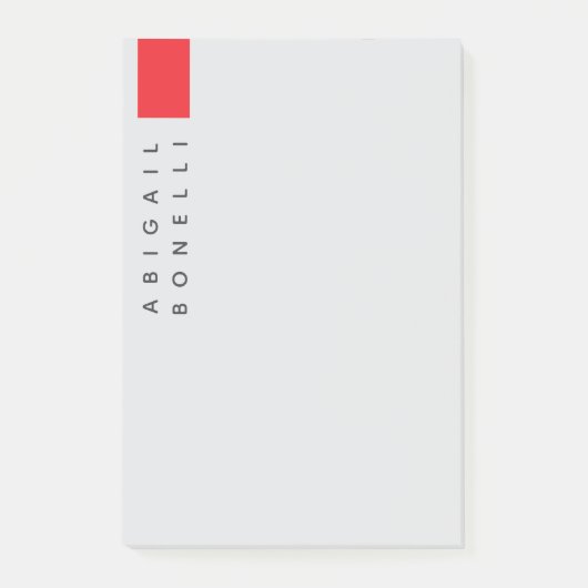 Professioneller minimalistischer moderner einfarbi post-it klebezettel (Vorderseite)