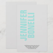 Professioneller minimalistischer moderner fetter b briefpapier (Vorne/Hinten)