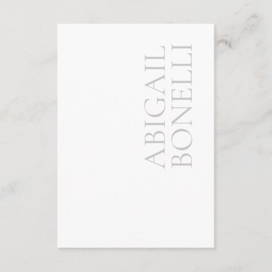 Professioneller minimalistischer, moderner, grauer begleitkarte (Vorderseite)