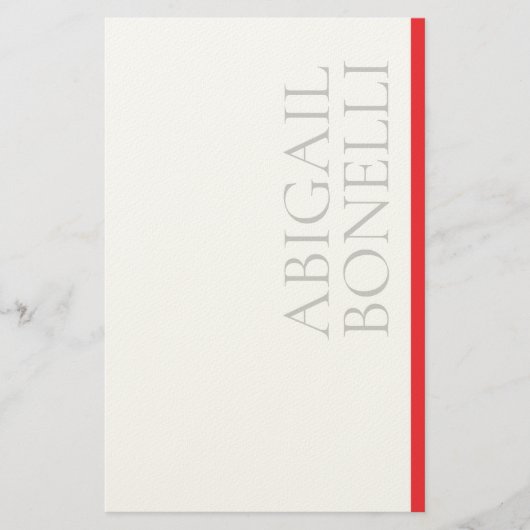 Professioneller minimalistischer moderner grauer r briefpapier (Vorderseite)