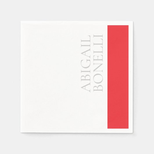 Professioneller minimalistischer moderner grauer r serviette (Vorderseite)