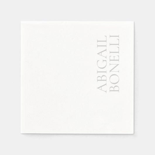Professioneller minimalistischer, moderner, grauer serviette (Vorderseite)