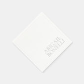 Professioneller minimalistischer, moderner, grauer serviette (Ecke)