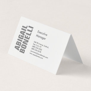 Professioneller minimalistischer, moderner, grauer visitenkarten