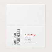Professioneller minimalistischer, moderner, maßges visitenkarten (Außenseite Aufgefaltet)