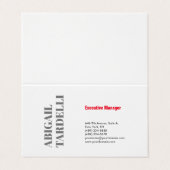 Professioneller minimalistischer, moderner, maßges visitenkarten (Außenseite Aufgefaltet)
