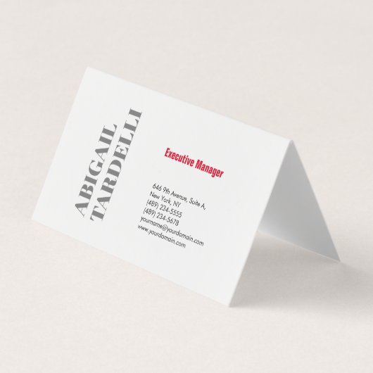 Professioneller minimalistischer, moderner, maßges visitenkarten (Vorderseite)