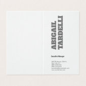 Professioneller minimalistischer, moderner, maßges visitenkarten (Außenseite Aufgefaltet)