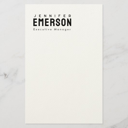 Professioneller minimalistischer moderner Plain Briefpapier (Vorderseite)
