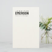 Professioneller minimalistischer moderner Plain Briefpapier (Stehend Vorderseite)