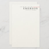 Professioneller minimalistischer moderner Plain Briefpapier (Vorne/Hinten)