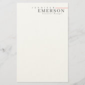 Professioneller minimalistischer moderner Plain Briefpapier (Vorderseite)