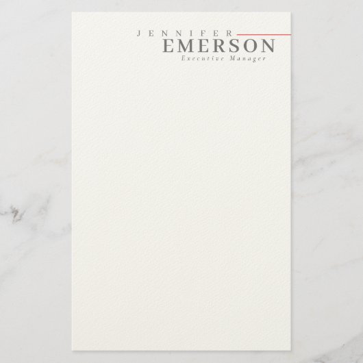 Professioneller minimalistischer moderner Plain Briefpapier (Vorderseite)