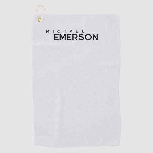 Professioneller minimalistischer moderner Plain Golfhandtuch (Vorderseite)