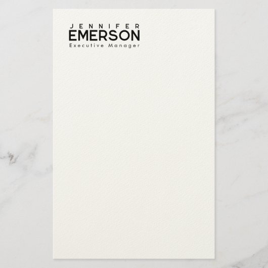 Professioneller minimalistischer moderner Plain-St Briefpapier (Vorderseite)
