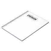 Professioneller minimalistischer moderner Plain-St Notizblock (Linke Seite)