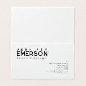 Professioneller minimalistischer moderner Plain Visitenkarten (Außenseite Aufgefaltet)