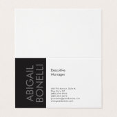 Professioneller minimalistischer moderner Plain Visitenkarten (Außenseite Aufgefaltet)