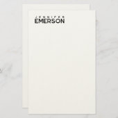 Professioneller minimalistischer moderner schlicht briefpapier (Vorne/Hinten)