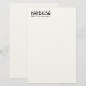 Professioneller minimalistischer moderner schlicht briefpapier (Vorne/Hinten)