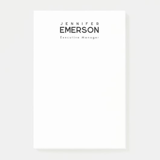 Professioneller minimalistischer moderner schlicht post-it klebezettel (Vorderseite)