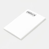 Professioneller minimalistischer moderner schlicht post-it klebezettel (angewinkelt)
