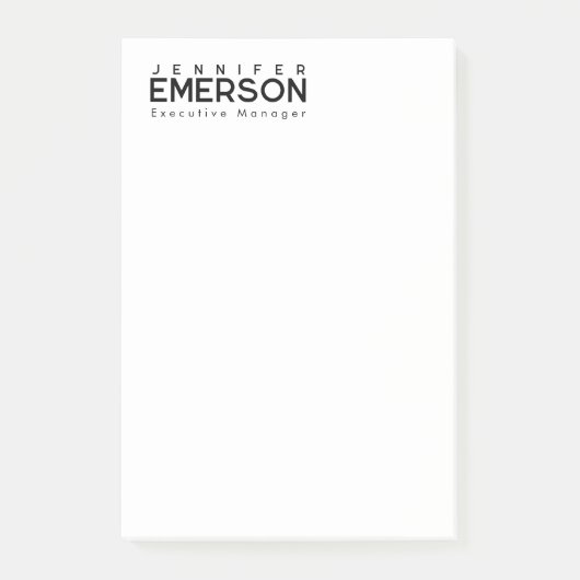 Professioneller minimalistischer moderner schlicht post-it klebezettel (Vorderseite)