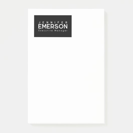 Professioneller minimalistischer moderner schlicht post-it klebezettel (Vorderseite)