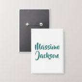 Professioneller minimalistischer Name mit persönli Button (Vorderseite/Rückseite)