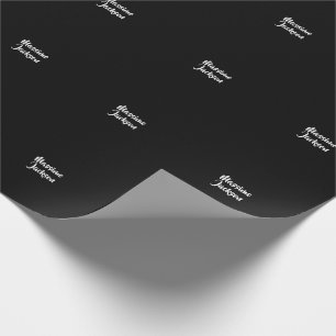 Professioneller minimalistischer Name mit persönli Geschenkpapier